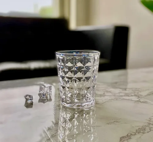 Vista 2 de KLIFA - CUPID- Juego de 6 vasos acrílicos de 16 onzas, sin BPA, apilables, aptos para lavavajillas, transparente