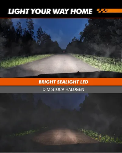 Vista 2 de SEALIGHT Bombilla antiniebla LED H11 H16, tamaño mini real 1:1, 6500 K, blanco frío, 6000 lúmenes, luces antiniebla LED H8/H16 para automóviles