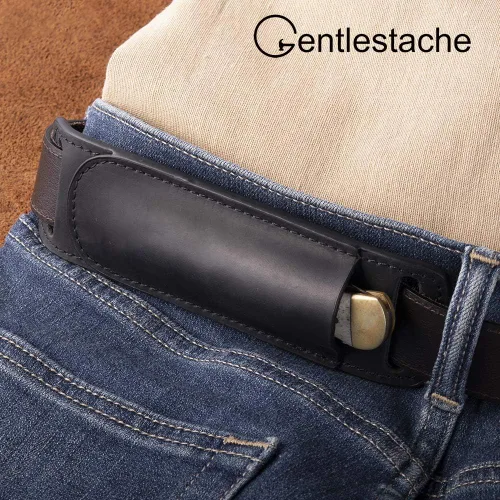 Vista 2 de Gentlestache Fundas de Cuero para Cuchillos para Cinturón, Funda para Cuchillo, Funda para Cuchillo de Bolsillo, Funda de Cuero EDC para Portador