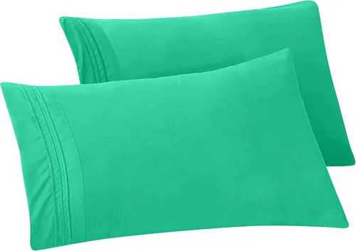 Vista 92 de Elegant Comfort Fundas de almohada sólidas de microfibra de alta calidad hotelera, tejido suave, resistente a las arrugas y a las manchas, fácil