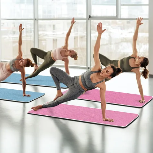 Vista 7 de Toalla de yoga caliente antideslizante, paquete de 2 toallas de yoga gruesas y suaves, absorbentes del sudor, con punto de agarre, 72 x 26 pulgadas
