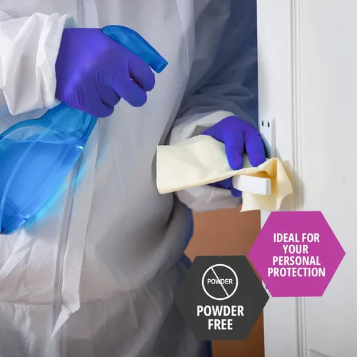 Vista 4 de MED PRIDE Guantes de nitrilo para examen médico, guantes quirúrgicos desechables sin polvo y látex para médicos, enfermeras, hospitales y uso