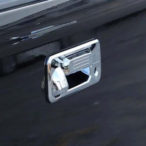 Vista 6 de CHEAYAR Cubierta para puerta trasera compatible con Toyota Tundra 2014-2021, cubierta de manija de puerta trasera de ABS para puerta trasera