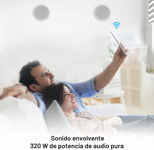 Vista 6 de Herdio HCS-818BT - Altavoces de techo Bluetooth de 6.5 pulgadas de 320 W, montaje empotrado de 2 vías, altavoces de pared para el hogar, baño