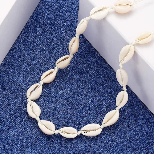 Vista 8 de CENAPOG Gargantilla de concha de Cowrie para mujer, collar de concha de Puka, collar de conchas marinas, joyería hawaiana de playa, Concha, concha