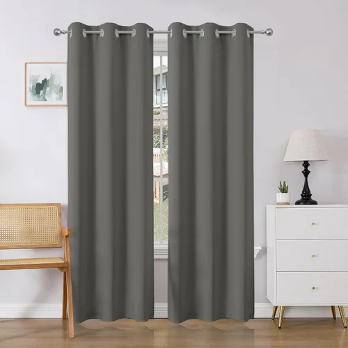 Vista 51 de Joydeco Cortinas opacas para dormitorio de 72 pulgadas de largo, 2 paneles de cortinas con aislamiento térmico para oscurecer la habitación