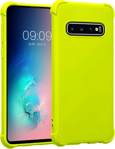 Vista 9 de KIOMY Funda transparente para Samsung Galaxy S10+ / S10 Plus, esquinas de bolsa de aire, a prueba de golpes, funda protectora para teléfono, diseño