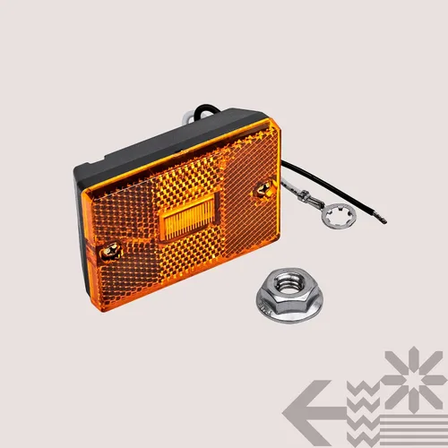 Vista 7 de TRUE MODS - Luz de marcador lateral LED ámbar [certificado DOT] [IP67 resistente al agua] [reflector integrado] para remolques de lanchas