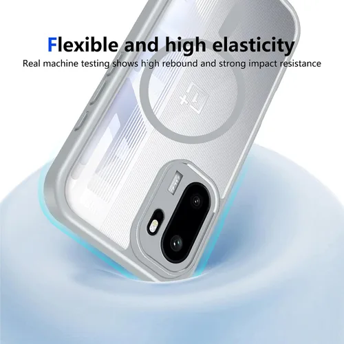 Vista 22 de Funda magnética transparente compatible con Xiaomi 17T, color negro 2 en 1 PC + TPU cubierta de teléfono a prueba de golpes, carcasa protectora