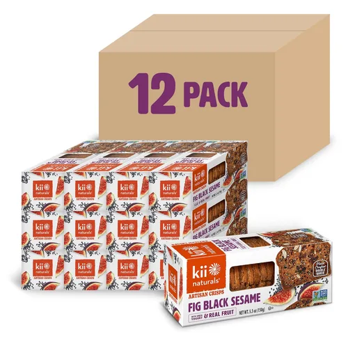 Vista 11 de Kii Naturals Tostadas artesanales, galletas tipo cracker para snacks saludables para queso, carnes, untables, tabla de charcutería - sin OMG