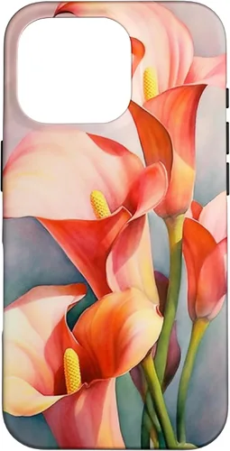 Vista 20 de Calla Lilies Flower Floral Watercolor Case for iPhone 17