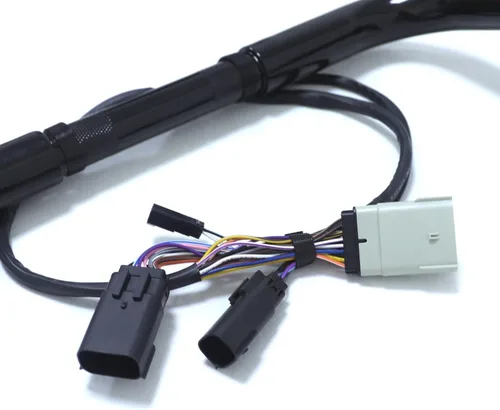 Vista 8 de Manillar precableado de elevación de 14 pulgadas, barra de choque preperforada, color negro, compatible con Harle H-Dy Street Glide/Electra
