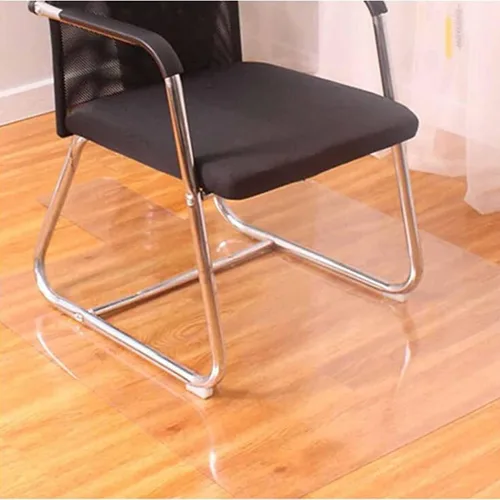 Vista 2 de Alfombrillas de plástico para sillas de piso duro, vinilo transparente para silla de oficina en suelo de madera dura, almohadilla protectora