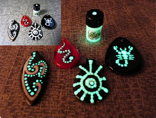 Vista 5 de Color verde brillante y brillo verde, pintura de vistas nocturnas de pistola. Vial de tamaño económico de 0.3 fl oz. Luminiscencia concentrada