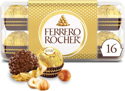 Vista 11 de Ferrero Rocher Chocolate Candy, 16 chocolates con leche de avellana, 7