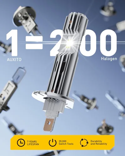 Vista 6 de AUXITO Bombillas LED H1, 80000LM súper brillantes, tamaño verdadero 1:1
