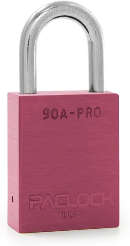 Vista 55 de PACLOCK Candado de la serie 90A-PRO, compre American Act obediente, aluminio anodizado marrón, cilindro de 7 pines de alta seguridad con 1 llave por