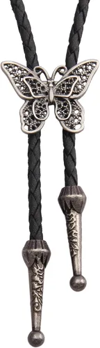 Vista 285 de Jeilwiy Corbata de bolo para hombre, corbata de vaquero occidental, collar de corbata de bolo dorado, corbata de cuero, corbata de Halloween