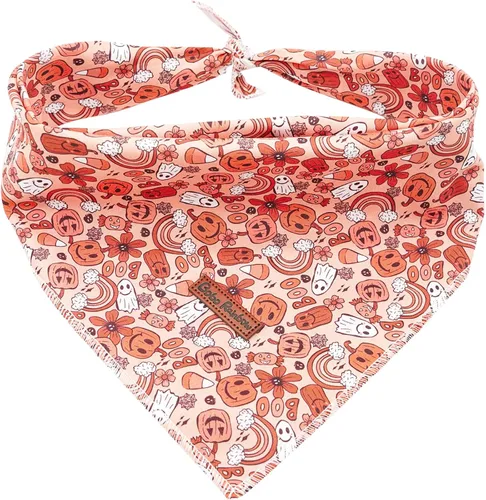 Vista 27 de Pañuelo para perro, pañuelo para mascotas con estampado de tiburón, pañuelo para mascotas, 1 unidad, lavable, de algodón, cuadrado, bufandas