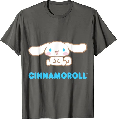 Vista 95 de Cinnamoroll Character Front and Back T-Shirt S Negro