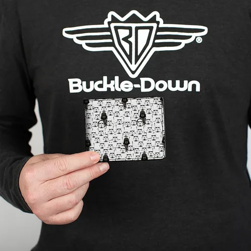 Vista 3 de Buckle-Down Billetera plegable PU Star Wars Darth Vader y Stormtroopers apilados, Star Wars Darth Vader, Billetera plegable