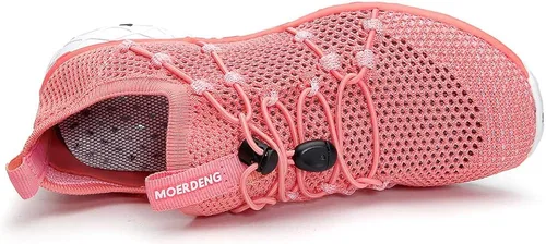 Vista 6 de MOERDENG - Zapatos de agua de secado rápido para mujer, ligeros, para deportes al aire libre, playa, piscina, ejercicio