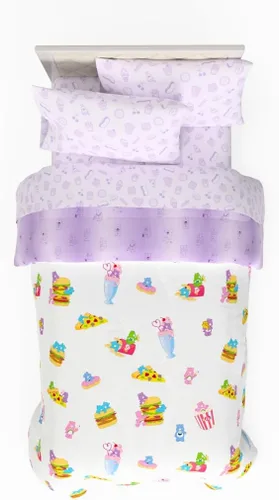 Vista 31 de Franco - Juego de edredón y sábanas supersuaves con funda para niños, 5 piezas, tamaño individual, Hello Kitty