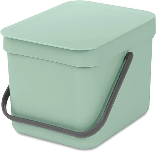 Vista 18 de Brabantia Sort & Go Cubo de Reciclaje 3.2 Galones (Verde Jade) Cubo de Basura de Plástico Eficiente en Espacio con Asa, Tapa Removible y Que