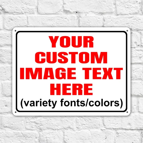 Vista 10 de Letrero de calle personalizado, letrero de metal personalizado para oficina, negocios, lugar de trabajo, hogar, bar, interior/exterior con logotipo