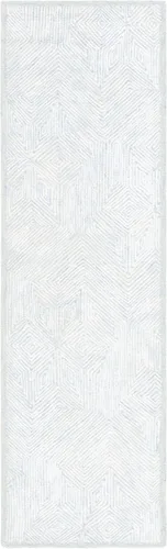 Vista 2 de SAFAVIEH Soho Collection Runner Rug - 8' Runner, Blue & Grey, Contemporary Design, Ideal for High Traffic Areas in Hallway, Bathroom & Kitchen