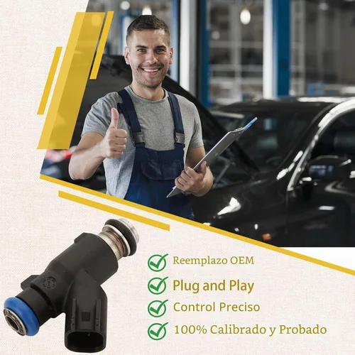 Vista 5 de 12613411GM Inyectores de combustible flexibles Flex, Compatibles con/Chevy 5.3L Tahoe Silverado Avalanche 2010 2011 2012 2013 2014, Compatibles