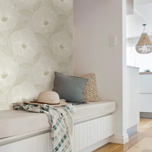 Vista 5 de NuWallpaper NUS3579 Dove Floweret - Papel pintado para despegar y pegar, metálico