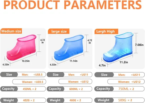 Vista 4 de WMHYLYH Masajeador de pies portátil, bañera para remojar pies, masajeador de pies, recipiente de baño para pedicura, zapatos de spa para pies