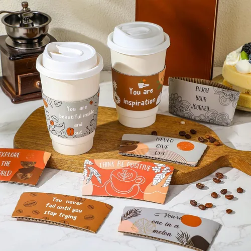 Vista 5 de Dingion - Juego de 200 fundas desechables para tazas de café para bebidas