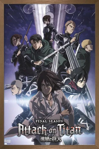 Vista 15 de Trends International Attack on Titan: Season 4 - Póster de pared Key Visual 2, 22.37 x 34.00 pulgadas, versión enmarcada en negro Versión con marco