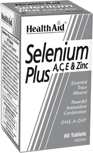 Vista 5 de Health Aid Selenio Plus (Vitaminas A, C, E y Zinc) 60 Tabletas