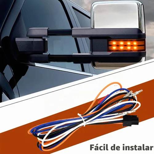Vista 3 de Kit de Cableado para Espejos de Remolque Compatible con Chevrolet Chevy Silverado GMC Sierra 1500 2500 HD Sierra Camioneta 2014-2018 Luces de Señal