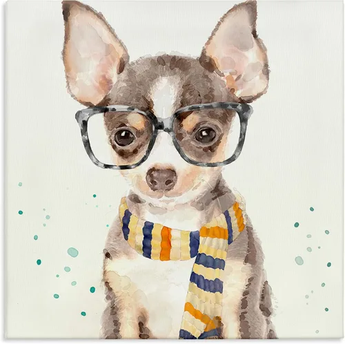 Vista 20 de Stupell Industries Lienzo de retrato abstracto de perro por Irena Orlov Stupell Industries 17 x 17 Inches, Easy to Hang and Sturdy, Made in USA