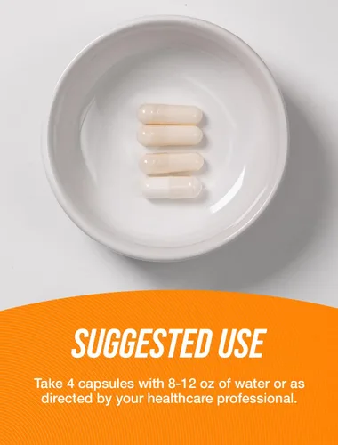 Vista 4 de BulkSupplements.com Cápsulas de Glicina - Suplementos de Glicina, Suplemento de Aminoácidos - Sin Gluten, 4 Cápsulas por Porción, 360