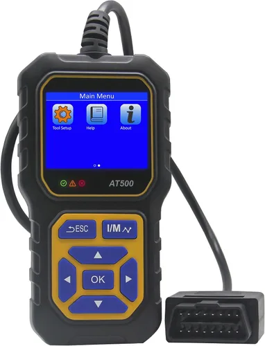 Vista 7 de Lector de código de escáner OBD2 para automóvil AT500, lector de código de falla del motor, escáner de luz, voltímetro automático, herramienta