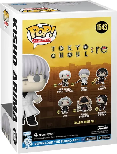 Vista 3 de Funko Pop! Animation: Tokyo Ghoul: Re - Kisho Arima - Figura de vinilo coleccionable - Idea de regalo - Producto oficial - para niños y adultos