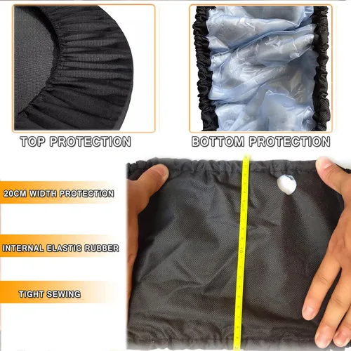 Vista 5 de Funda de resorte para trampolín de 40 pulgadas, almohadilla de seguridad de repuesto para mini trampolín de 3 capas, tela Oxford resistente a