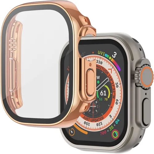 Vista 17 de Adepoy Paquete de 8 fundas con protector de pantalla de vidrio templado compatible con Apple Watch SE3 SE2 SE Series 6/5/4 de 1.575 pulgadas