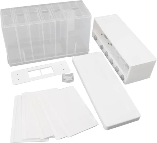 Vista 9 de Dispensador de arroz, dispensador de alimentos secos de 6 rejillas montado en la pared, recipientes grandes de almacenamiento de cereales secos