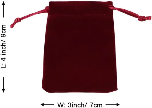 Vista 5 de TopTie 50 bolsas de terciopelo, 2.8 x 3.6 pulgadas, bolsas con cordones para manualidades, bolsas de joyería para bodas, fiestas y festivales