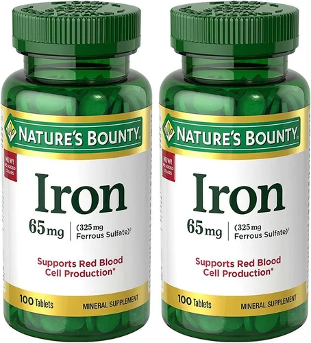Vista 6 de Nature's Bounty Hierro 65 mg comprimidos 100 comprimidos, 100 cada uno, paquete de 3