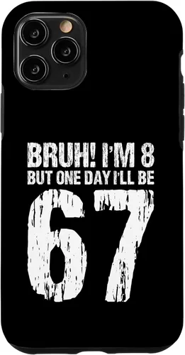 Vista 29 de Bruh I'm 8 But One-Day I'll Be 67 Retro 8th Birthday Kids Case for iPhone 17