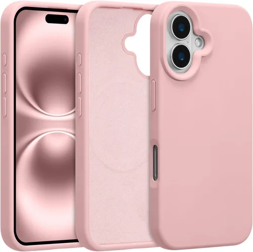 Vista 535 de Funda magnética de silicona para iPhone 13 Pro, color blanco antiguo [Compatible con Magsafe] [Forro de microfibra suave antiarañazos], funda