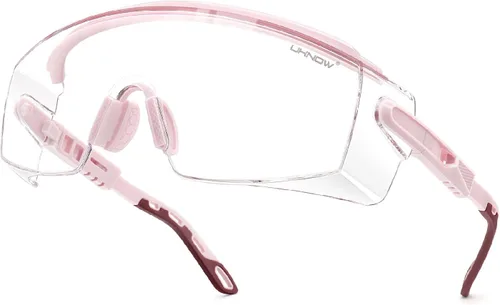 Vista 13 de UKNOW Gafas de seguridad sobre anteojos, gafas de seguridad antivaho ANSI Z87.1, gafas protectoras ajustables