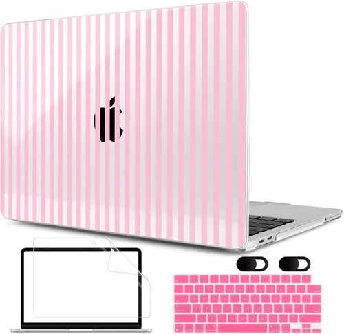 Vista 21 de MEEgoodo Funda estampada para MacBook Neo de 13 pulgadas versión 2026 (compatible con el modelo A3404), funda rígida para laptop con funda